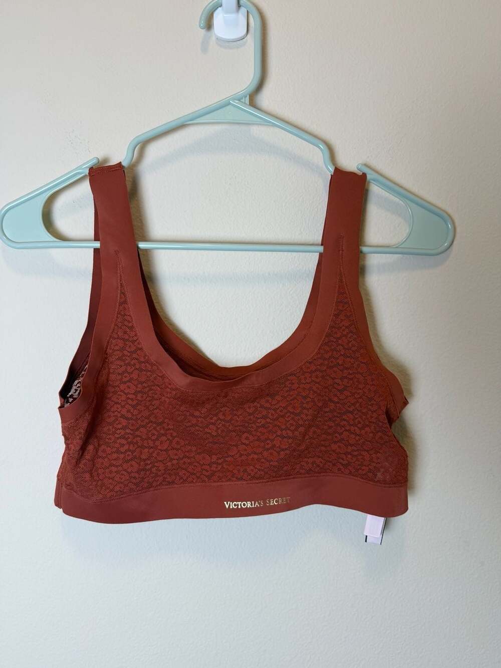 Victoria's Secret Lace Scoop Bralette Size L Terracotta